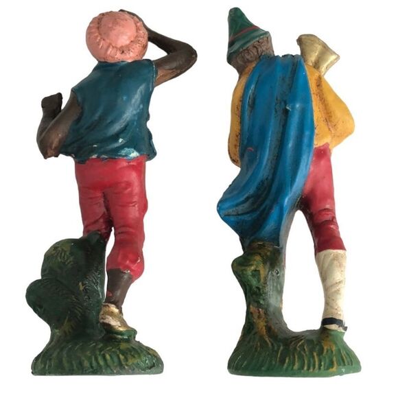 19 PIECE POSSIBLY ANTIQUE HAND PAINTED NATIVITY MADE IN ITALY - Picture 7 of 16